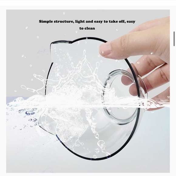 Set 4 Cat Ears Tilted Neck Guard Stand Raised Pet Feeder Bowl for Cats - Picture 6 of 8